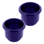 Billet Aluminum Large Cup Holder Insert Purple, Pair