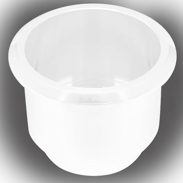 Billet Aluminum Large Cup Holder Insert White