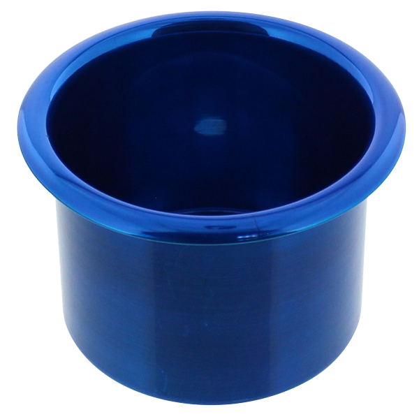 Spun Aluminum Large Cup Holder Insert Blue
