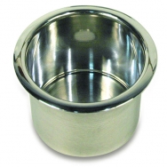 Spun Aluminum Large Cup Holder Insert  Polished w/ Clear Coat