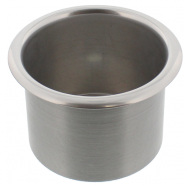 Spun Aluminum Large Cup Holder Insert  Clear Anodized (Matte Silver)