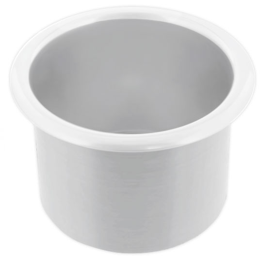 Spun Aluminum Large Cup Holder Insert White