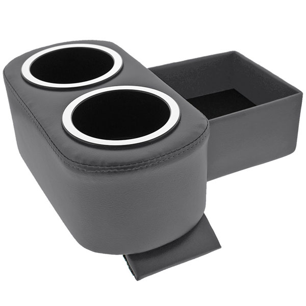 Gray Hot Rod Shorty Floor Console & Cup Holders CupHoldersPlus