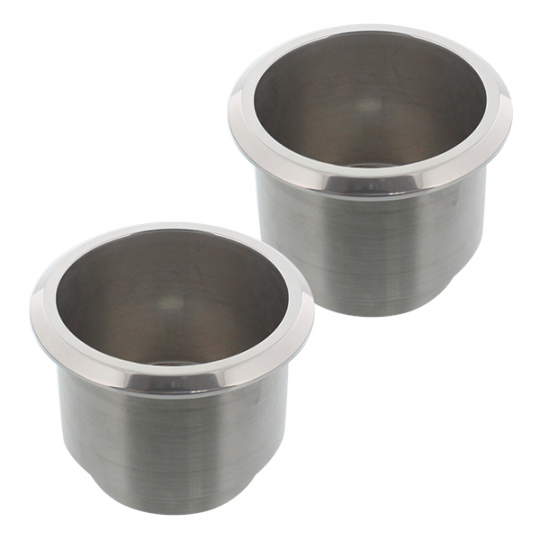 Billet Aluminum Large Cup Holder Insert, Pair