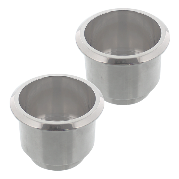 Billet Aluminum Cup Holder Insert Polished CupHoldersPlus