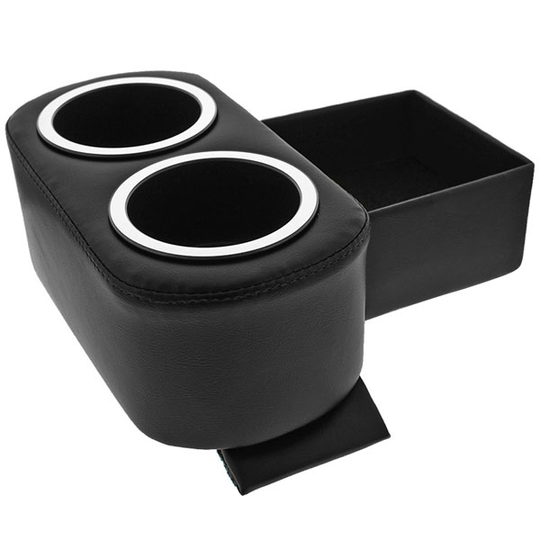 Black Hot Rod Shorty Floor Console & Cup Holders CupHoldersPlus