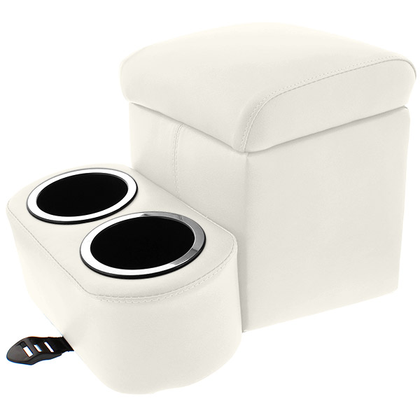 White Tall Shorty Bench Seat Cruiser Console